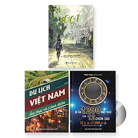 Combo 3 sách: 1001 bức thư viết cho tương lai + Du lịch Việt Nam - Ẩm thực và Cảnh điểm + Bí Ẩn 1200 Mật Ngữ Của 12 Chòm Sao (Song Ngữ Trung Việt Có Phiên Âm) + DVD quà tặng