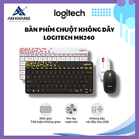 Mua Bàn phím chuột Logitech MK240 Nano - kết nối Không dây Usb 2.4 Ghz - Hàng Chính Hãng