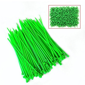 Mua 100 dây thít nhựa màu xanh chuyên buộc thảm cỏ  gắn dây hoa giả treo tường