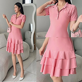 Hình ảnh {HCM} Đầm bèo đuôi cá kiểu cổ polo D078- Lady Fashion - Khánh Linh Style