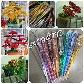 0.5kg kẽm màu nguyên liệu cây kim tiền hoa pha lê cành vàng lá ngọc