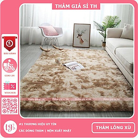 Mua Thảm Lông Xù Loang Màu Nâu Nhạt | Thảm Trang Trí Phòng Khách - Phòng Ngủ - Thảm Trải Sofa - Thảm Dành Cho Bé