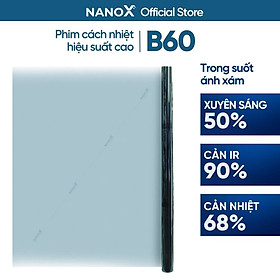 Phim cách nhiệt dán kính NanoX B60 chống nắng nóng & chống UV mạnh mẽ