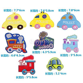 2-4pack 8pcs Assorted Car Embroidered Applique Embroidery Sew Iron on Patches