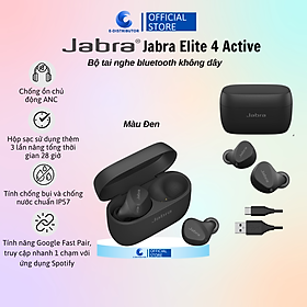 Bộ tai nghe bluetooth không dây JABRA ELITE 4 ACTIVE Philips - Hàng Chính Hãng - Bảo Hành 12 Tháng
