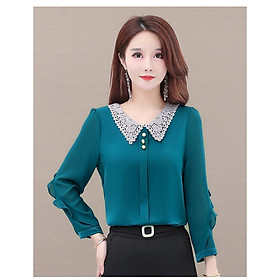 Áo sơ mi nữ cổ phối ren - NH448
