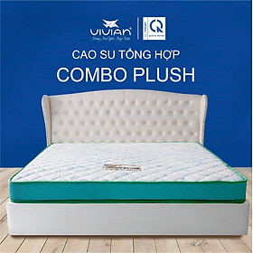 Nệm Cao Su COMBO PLUSH Vivian (1.4 x 2.0 m) - Vải Gấm Damask Cao Cấp Có Chần