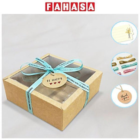 Hộp Quà Kraft Xếp Hình Vuông - 15 x 6.5 cm - Linh Lan