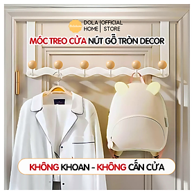 Móc treo cửa Dola Home móc cửa thông minh kim loại sơn cao cấp để túi xách, quần áo, tai nghe không cần khoan tường