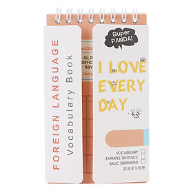 Sổ Từ Vựng Lò Xo Hình Gấu Trúc (7.6 x 13 cm)