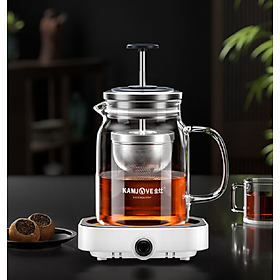 Mua ấm trà thủy tinh chịu nhiệt KAMJOVE có lưới lọc inox 560ml