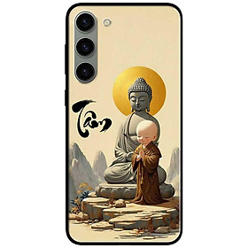 Ốp lưng cho Samsung S21 FE - S23 - S23 Plus - S23 Ultra - S24 - S24 Ultra - Chú Tiểu Tâm Nâu - Hàng Chính Hãng