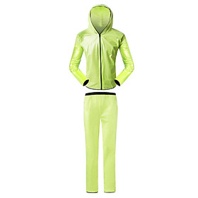 Fashion Raincoat Rain Jacket Windproof Waterproof Hooded Cycling Raincoat Pants - L