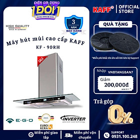 Máy hút mùi toa kính cảm ứng 900mm KAFF KF-90RH Tặng bộ lọc than thay thế - Hàng Chính Hãng