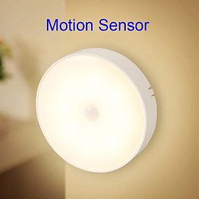 Đèn cảm ứng chuyển động, đèn Led dán tường cảm biến thông minh không dây dán tủ quần áo, cầu thang, phòng ngủ. - Ánh sáng vàng