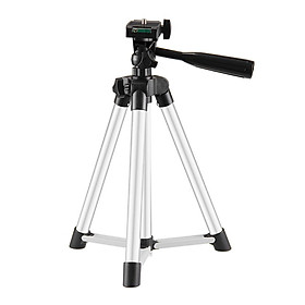 Chân máy chụp ảnh quay video nhẹ Chiều cao  50cm có thể điều chỉnh 1/4 inch Vít cho điện thoại thông minh và máy ảnh DSLR SLR-Màu Bạc-Size