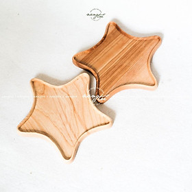 Mua Khay gỗ hình ngôi sao - khay gỗ tự nhiên - Wooden tray