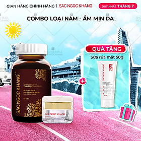 Bộ đôi trong uống - ngoài thoa Sắc Ngọc Khang: Sắc Ngọc Khang ++ (60 viên) + Kem dưỡng da ban đêm 10g
