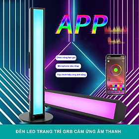 Đèn trang trí GRB điều khiển bằng âm thanh nháy theo nhạc, kết nối điều chỉnh trên điện thoại, công suất 12W (bộ 02 đèn)