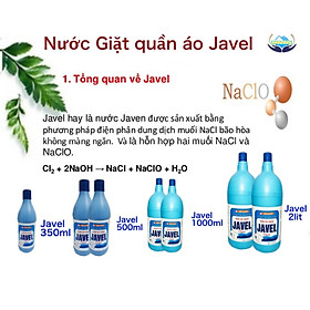 Nước tẩy trắng quần áo JAVEL 350 ml - tẩy mốc ,tẩy ố vàng an toàn - tiết kiệm