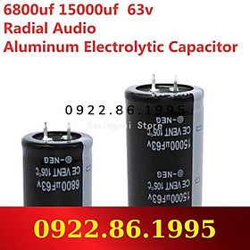 Tụ Điện Điện Phân Nhôm Âm Thanh Xuyên Tâm 2 Cái/lốc 6800Uf 15000Uf 63V hàng mới về