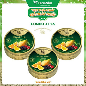 (Combo 3 hộp) Kẹo trái cây Cavendish & Harvey vị MIXED FRUIT 200gr - Sản phẩm với hương vị tuyệt vời từ Đức