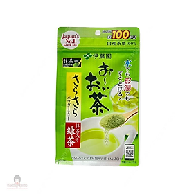 TRÀ XANH CÓ MACCHA 80G ITO-EN TRA O-I OCHA SARASARA MATCHA IRI RYOKUCHA 80G ( 6G/T)