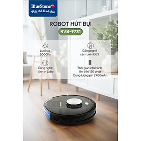 Robot Hút Bụi Lau Nhà BlueStone RVB-9731 - Lực hút: 2000Pa - Bảo hành 24 tháng - Hàng chính hãng