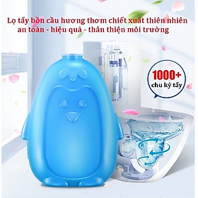 Chú chim cánh cụt màu xanh khử mùi làm sạch bồn cầu