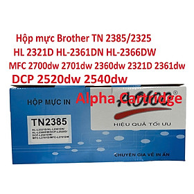Mua Hộp mực TN 2385 -dành cho Brother HL-L2321D HL-2361DN HL-2366DW MFC-L2700dw MFC-L2701DW 2300D/2320D/L2340DW/L2360DW/L2380DW/L2321D/L2361DW DCP-L2520DW/L2540DW MFC-L2700DW -Chất lượng cao Mới 100%  Full hộp Hàng chính hãng Alpha Cartridge