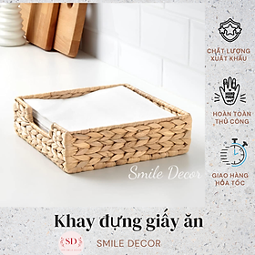 Mua Khay đựng giấy ăn  khăn ăn hình vuông Smile Decor trang trí bàn tiệc  nhà hàng  khách sạn – Square hyacinth napkin holder