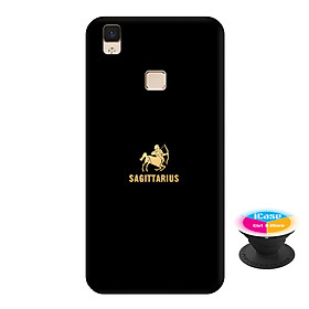 Ốp lưng nhựa dẻo dành cho Vivo V3 Max in hình Sagitaurius - Tặng Popsocket in logo iCase - Hàng Chính Hãng