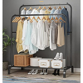 Mua Giá Treo Quần Áo 2 Tầng  Loại 2 Thanh Treo Đồ Có Móc