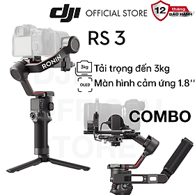 Gimbal máy ảnh DJI RS 3 cho camera DSLR và Mirrorless chống rung ba trục tải trọng 3kg (DJI RS 3) - Hàng chính hãng