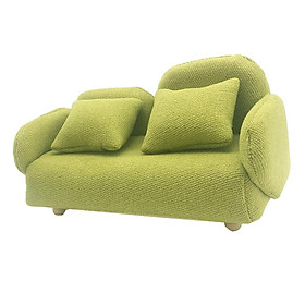 1/12 Scale Dollhouse Miniature Furniture Mini Sofa Couch Decor Toy Orange
