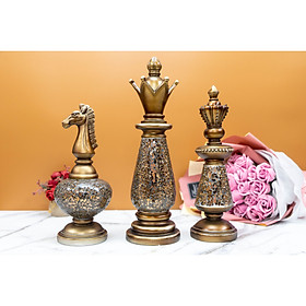 Set tượng decor trang trí cờ vua (bộ 3 tượng)