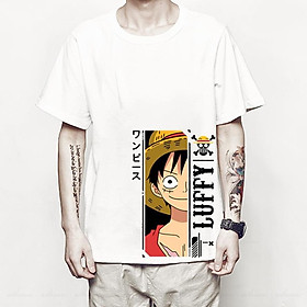 ️️Áo Thun In Hình Luffy Áo Trắng Siêu Cute HOT - One Piece