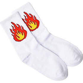 Đôi Vớ ngọn lửa unisex (Màu Trắng)