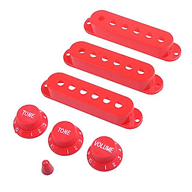 2-3pack Single Coil Pickup Cover Crontrol Knob Tip for Electric Guitar  Red