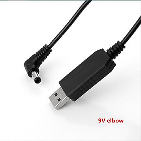 Cáp Nguồn COVYIV USB DC 5V sang 12V 9V Cho Bộ Chuyển Đổi Bộ Định Tuyến WIFI Dây Bộ Chuyển Đổi Mô-đun Tăng Cường USB Qua Powerbank 5.5*2.1mm Màu sắc: khuỷu tay 9V