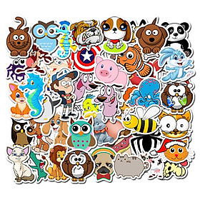 Sticker 50 miếng hình dán Cute Pet - hàng nhập khẩu