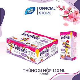 Thùng 24 Hộp Sữa Chua Uống Cho Bé Từ Thực Vật Wakai Kids (110ml x 24hộp)