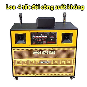 Mua Loa kéo khủng bass 4 tấc đôi công suất cực mạnh  Loa kéo bình 4 tấc đôi có reverb