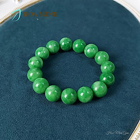 Vòng tay đá Cẩm Thạch Lý Táo size 14 li vòng tay phong thủy không kén mệnh