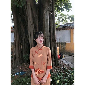 ĐỒ LAM ĐI CHÙA Mẫu Đài Loan Thêu Hoa Sen