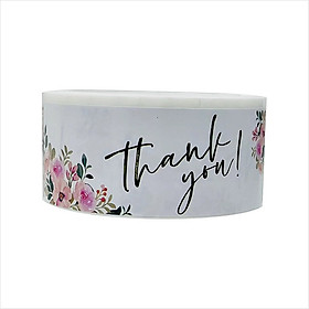 T001_Tem dán chữ " Thank you" _SIZE: 2.5X7.5cmCM, 120 tem/cuộn