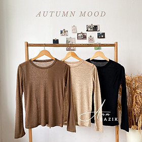 Áo Len giấy mềm mỏng nhẹ cho mùa thu và mùa hè ba màu| ANN BAZIK|  AL851