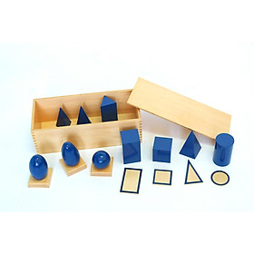 Hình khối có đế  được làm từ gỗ trầm A050 montessori