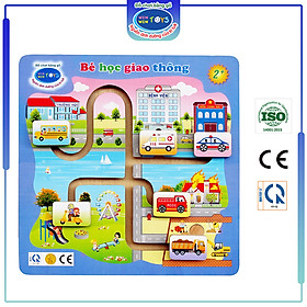 Đồ chơi gỗ Bé học giao thông | Winwintoys 69292 | Phát triển trí tuệ và khéo léo | Đạt tiêu chuẩn CE và TCVN