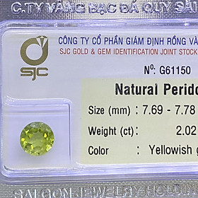 Mua Mặt Đá Peridot Ngọc Olivin Tự Nhiên Kiểm Định Mài Giác Hình Tròn